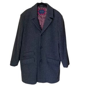 Tommy Hilfiger Gray Wool Car Coat Men's Size Large